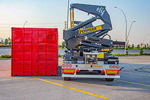 Container side loader / lifter trailer