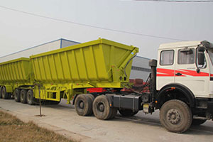 Side dump trailer / tipper trailers