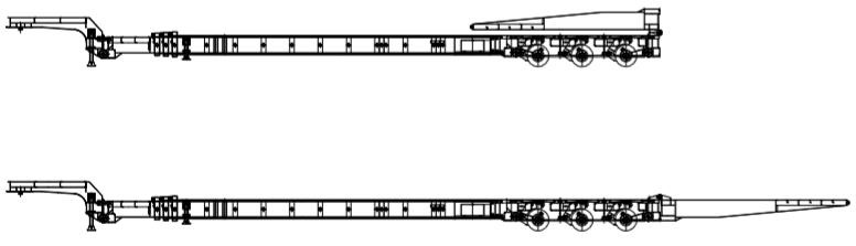 folding platform of telescopic trailer